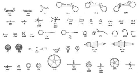 elgin pocket watch parts list.